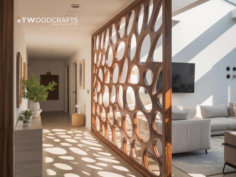 Vertical Wood Slat Partition Wall - Architectural for Modern Living