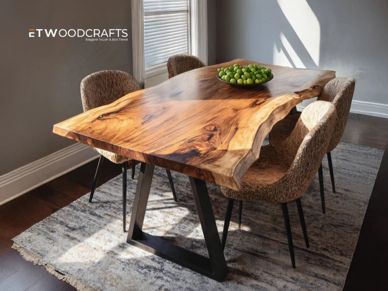 Matching Live Edge Dining Table With Interiors