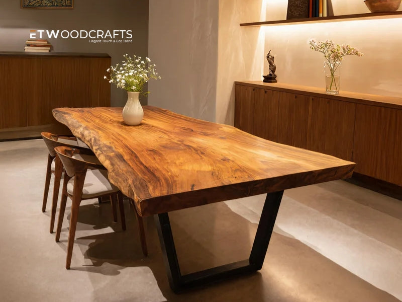 Live Edge Dining Table Statement Piece - Nature as the Focal Point