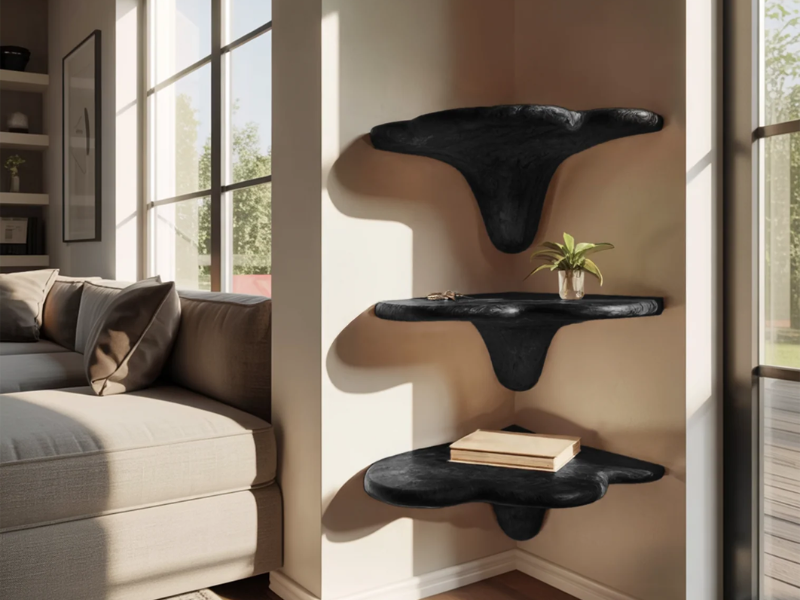 Mushroom Shelves Design - Creative Wall Storage Ideas Inspired By Nature