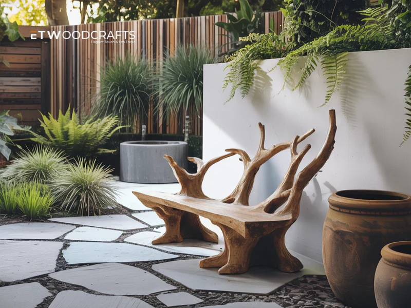 Live Edge Outdoor Bench - A Natural Touch for Your Outdoor Space