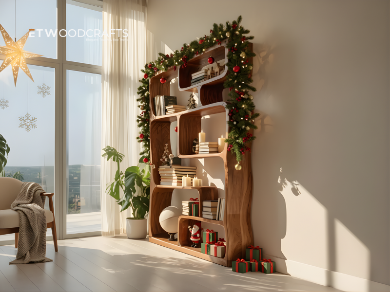 How To Decorate A Bookshelf For Christmas?