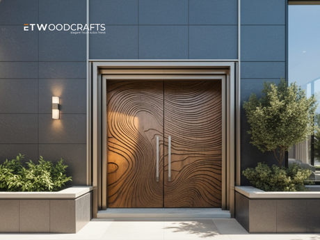 Solid Double Doors Exterior - Timeless Architectural Presence