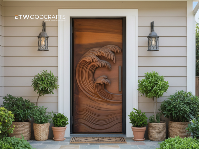Modern Craftsman Front Door - Classic Detail with Modern Balance