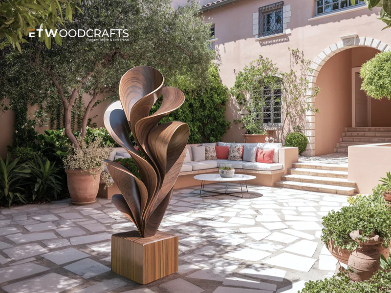 Wooden Abstract Sculpture - The Fusion of Nature, Form and Art