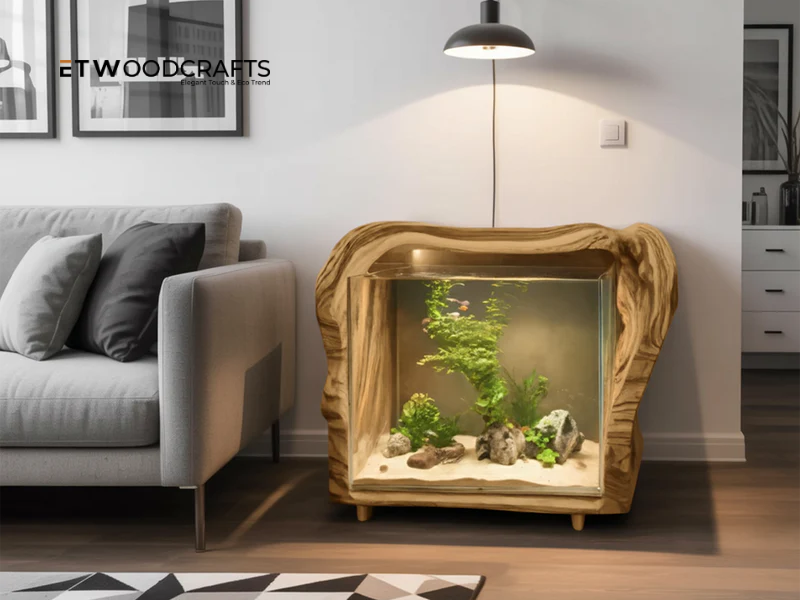 Fish Aquarium Coffee Table - Sculpting Serenity with Every Detail