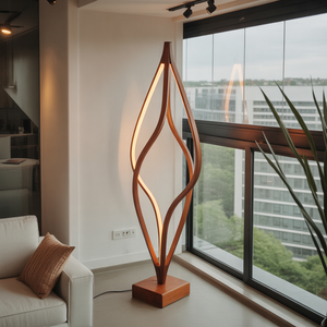 Modern Sculptural Floor Lamp With Handcrafted Design For Living Room