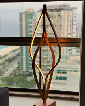 Modern Sculptural Floor Lamp With Handcrafted Design For Living Room