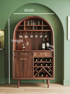 Modern Arched Wine Cabinet For Dining Room