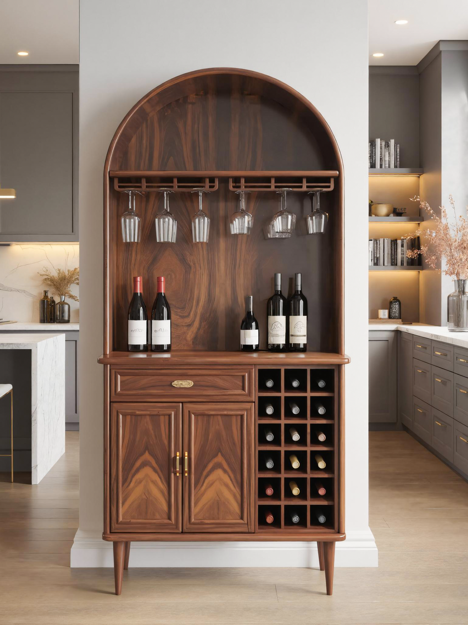 Modern Wine Cabinet With Storage For Dining Room
