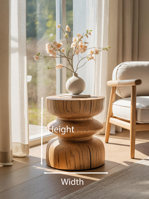 Minimalist Curved Side Table For Living Room Or Bedroom