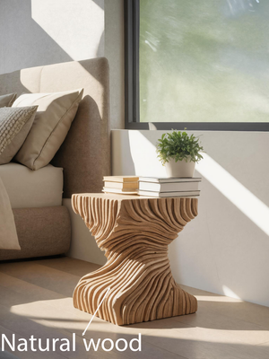 Modern Carved Side Table For Bedroom Or Living Room