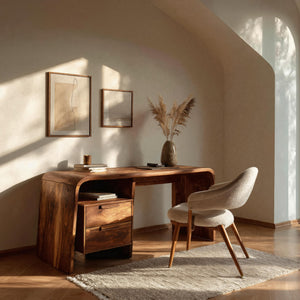 Modern Writing Desk With Drawers For Workspace