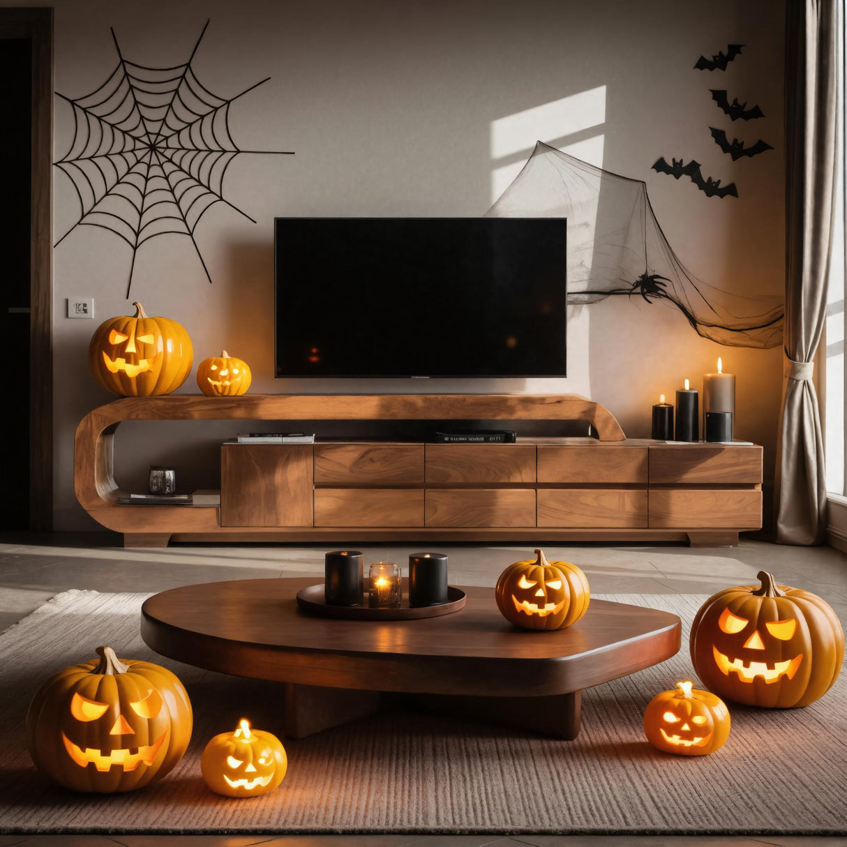 Modern Halloween Wooden TV Cabinet For Living Room Or Lounge