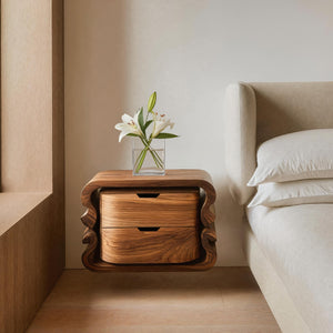 Sculptural Floating Nightstand For Modern Bedroom