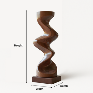 Rustic Solid Wood Abstract Sculpture For Patio Design