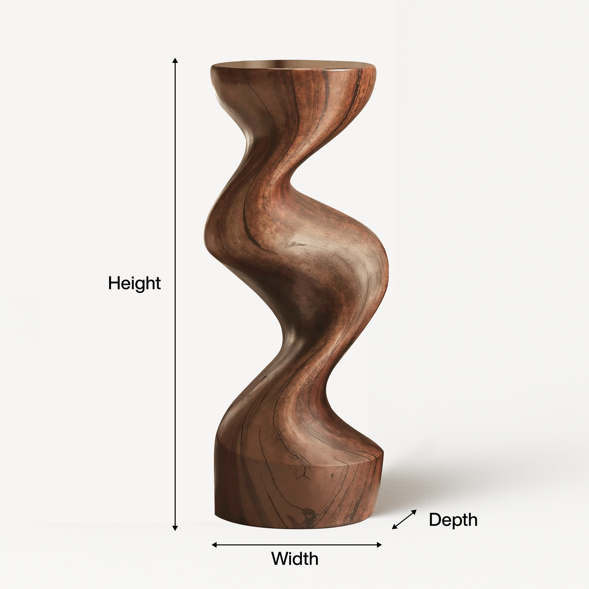 Farmhouse Solid Wood Abstract Sculpture For Garden