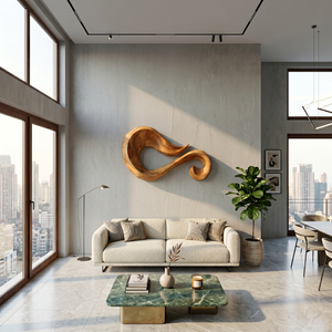 Organic Shape Wooden Wall Art For Entryway Or Hallway Decor