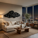 Minimalist Sculpture Cloud Wooden Wall Art For Apartment Living Room