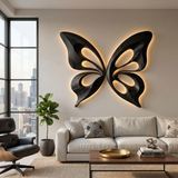 Modern Wooden Butterfly Wall Art Hand Carved For Living Decor