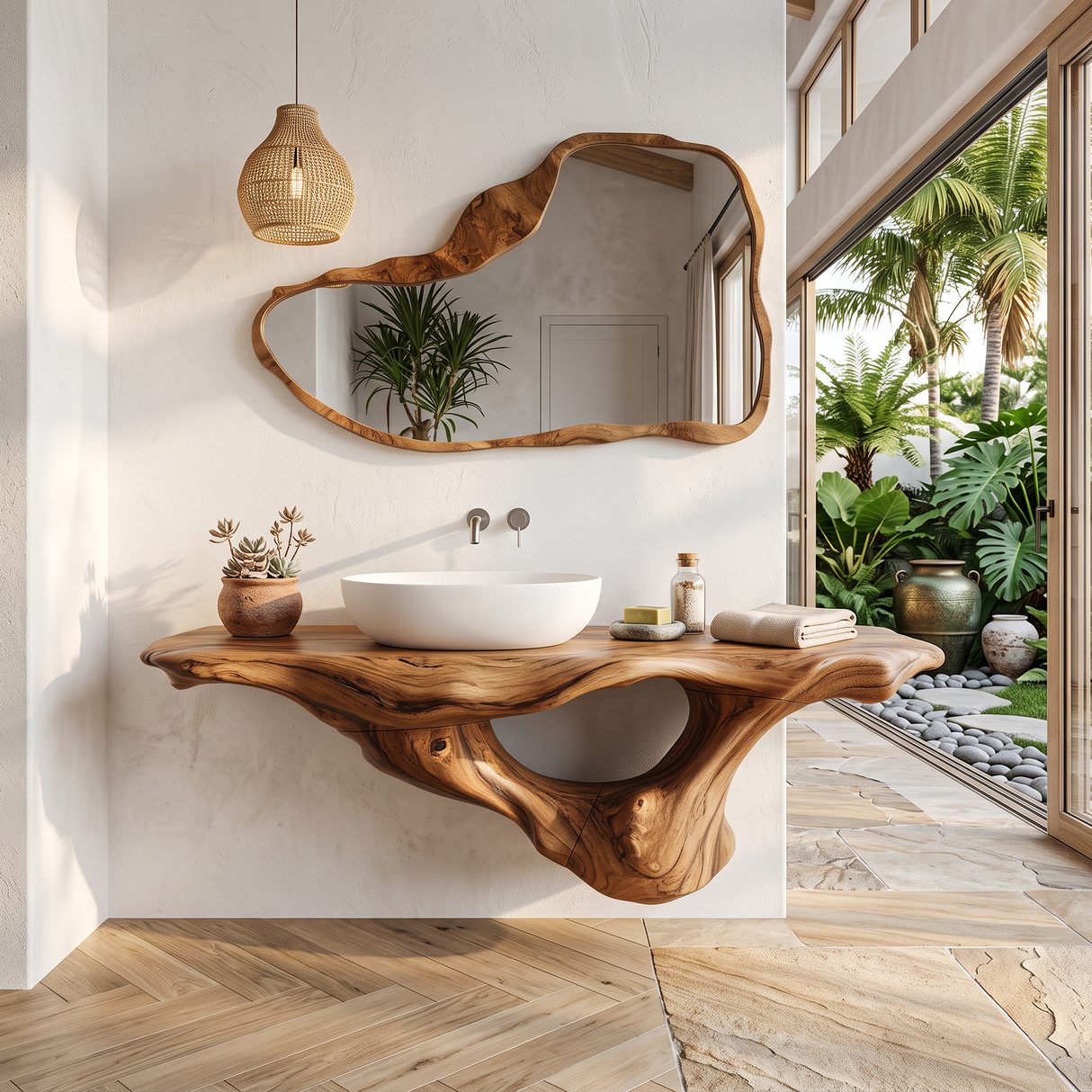 Handcrafted Live Edge Bathroom Vanity Premium Furniture