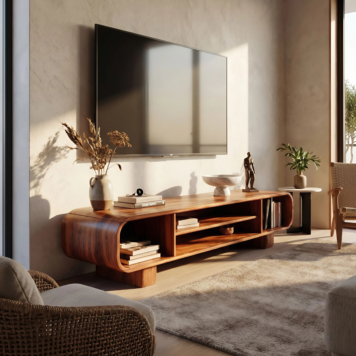 Modern Linear TV Console For Entertainment Area