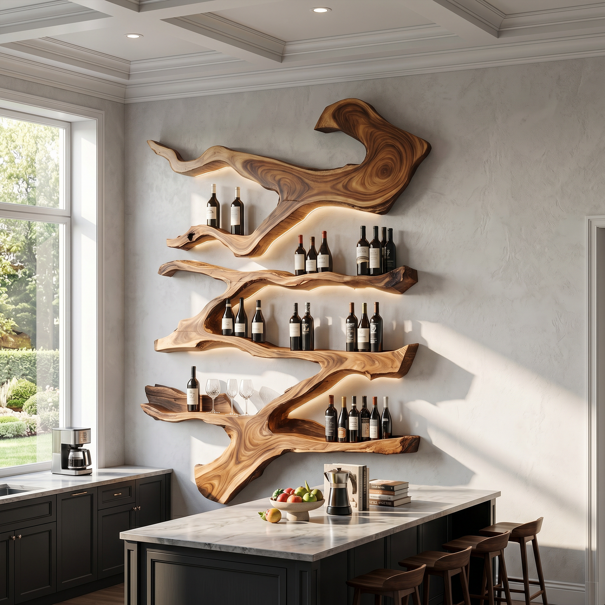 Farmhouse Wine Holder For Furniture Wine Rack Display