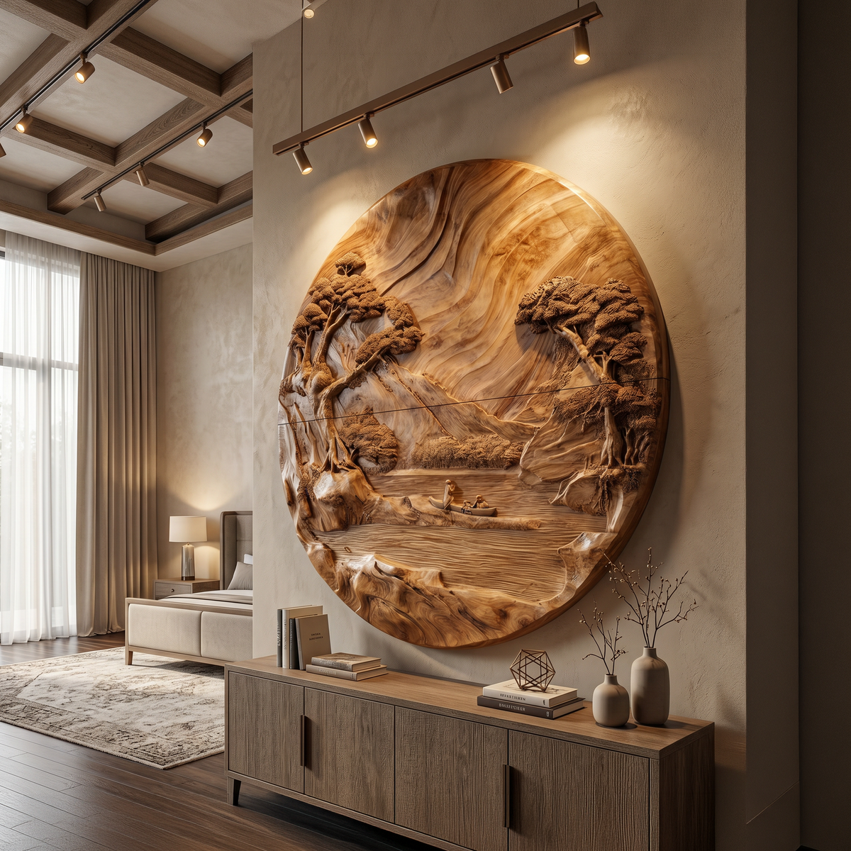 3Dアート　おしゃれ　インテリア プラデック ウッド　クラフト Textured Topography Wood Wall Art For Industrial Rustic Interior