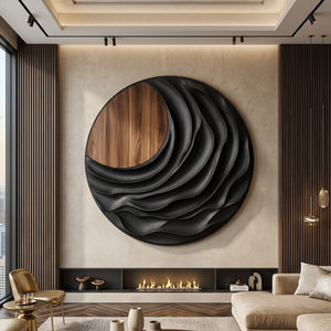Modern Sculptural Wall Art For Mountain Retreat Interior