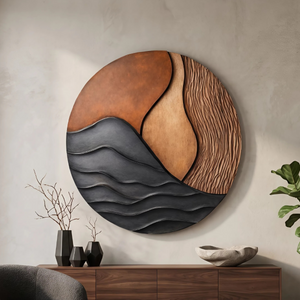 Mid Century Wood Wall Art For Bedroom Modern Home Decor