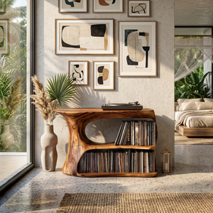 Farmhouse Record Cabinet For Entryway Organization