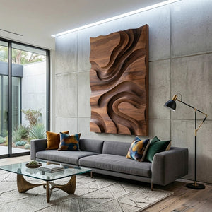 Modern Organic Wall Art Panel For Living Room Decor