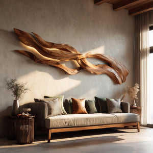Contemporary Sculptural Wood Wall Art For Home Style