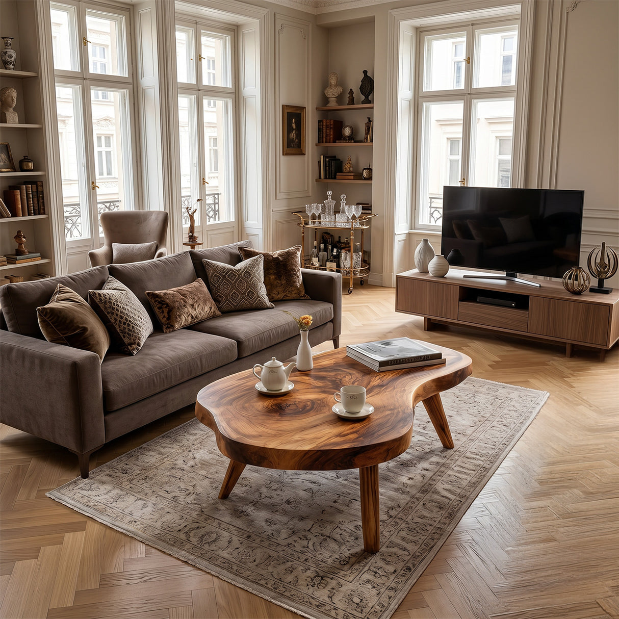Farmhouse Solid Wood Coffee Table For Living Roomdecor And Home Style