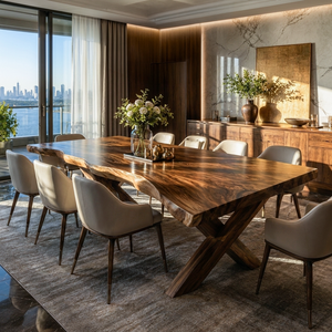 Luxury Live Edge Dining Table For Family Dining Space