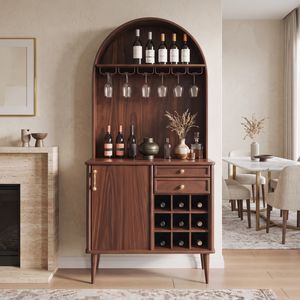 Classic Wine Cabinet With Storage For Dining Room