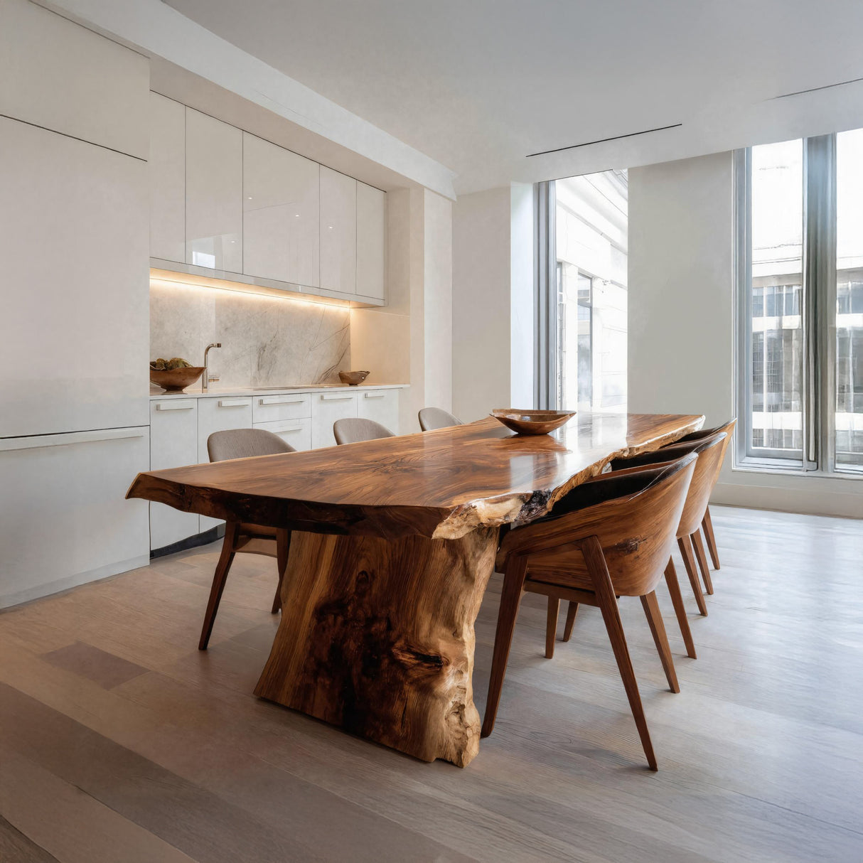 Handcrafted Live Edge Dining Table For Modern Home