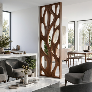 Modern Room Divider with Branch Design for Open Plan Home