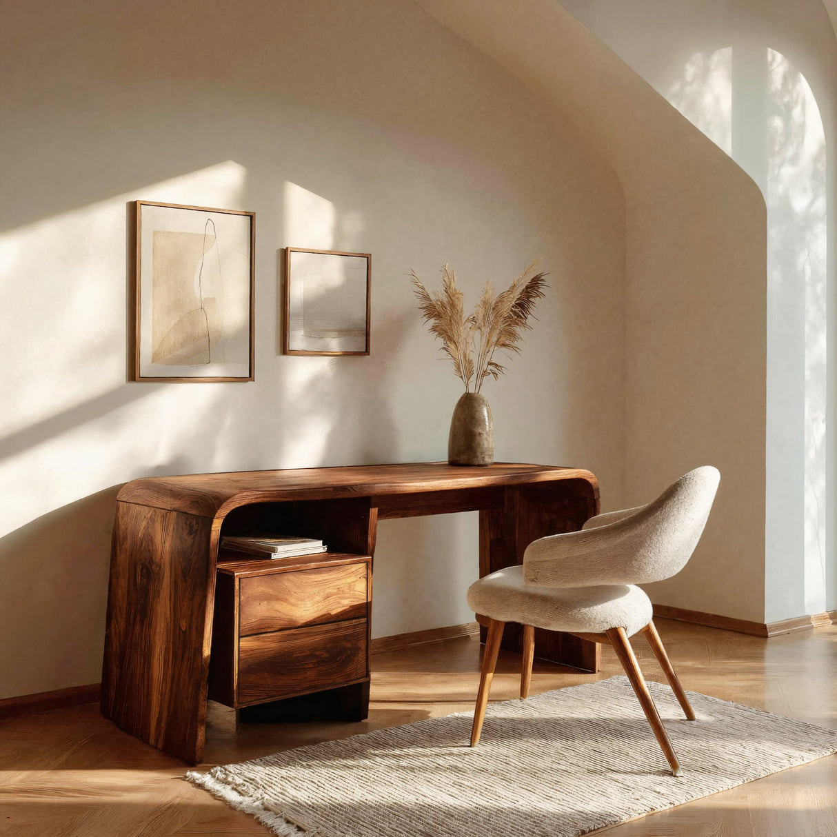 Modern Writing Desk With Drawers For Workspace