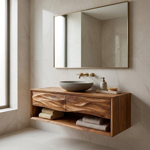 Contemporary Wooden Bathroom Vanity For Bathroom Or Spa Decor