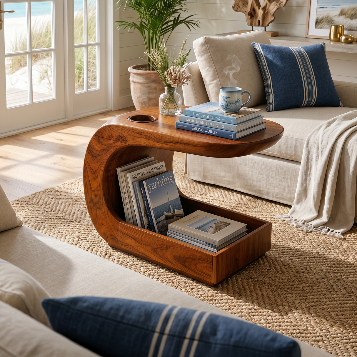 Modern Artistic Side Table For Bedroom Interior Design