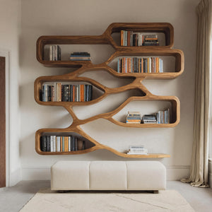 Modern Sculpted Bookcase For Living Room