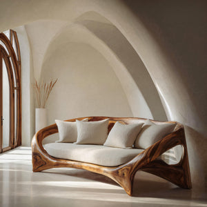 Organic Sculptural Sofa For Living Room Space