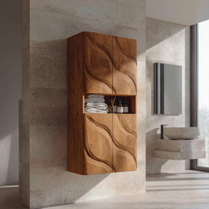 Contemporary Bathroom Cabinet Waves Design For Bathroom