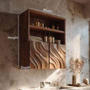 Contemporary Bathroom Cabinet Open Shelf Design For Bathroom