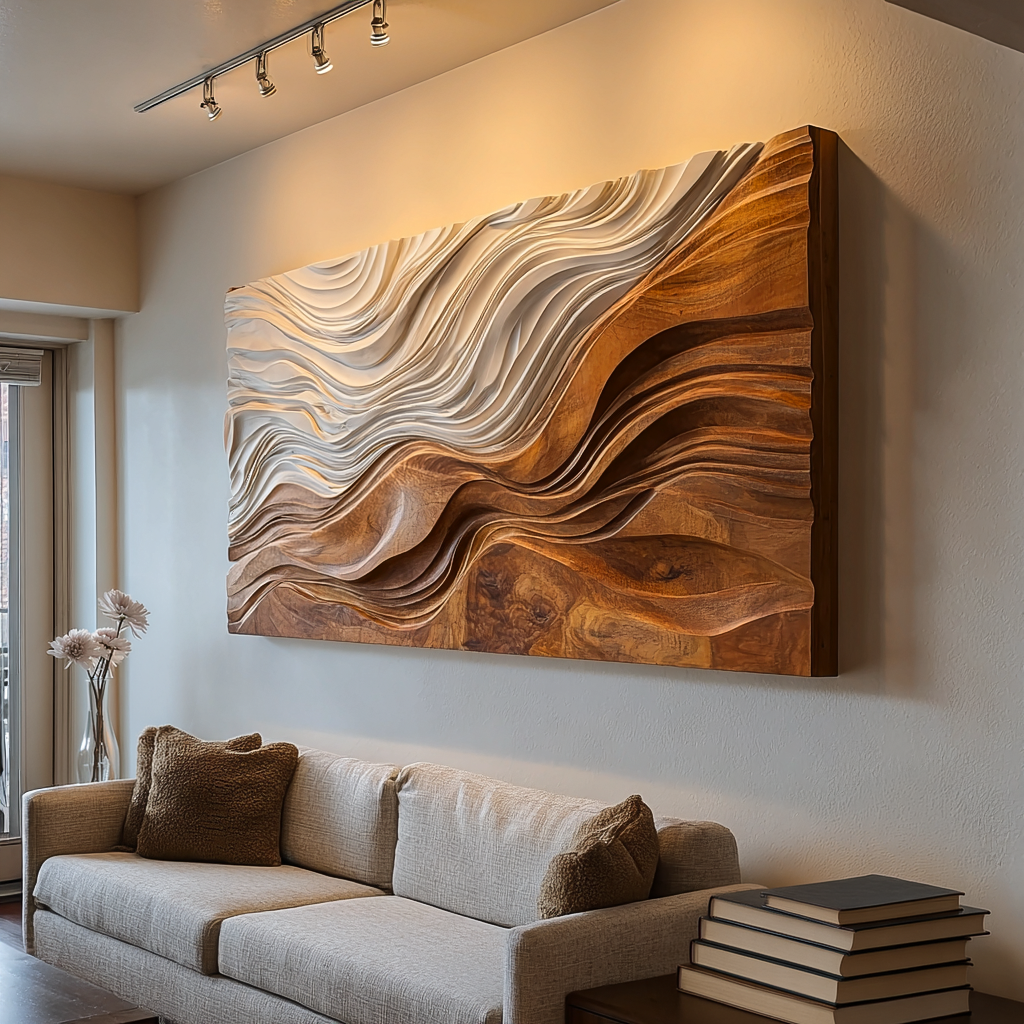 Organic Sculptural Natural Wood Wall Art For Home Decor