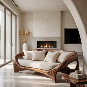 Organic Sculptural Sofa For Living Room Space