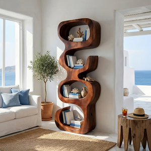 Farmhouse Decorative Bookcase Display Organizer For Living Room