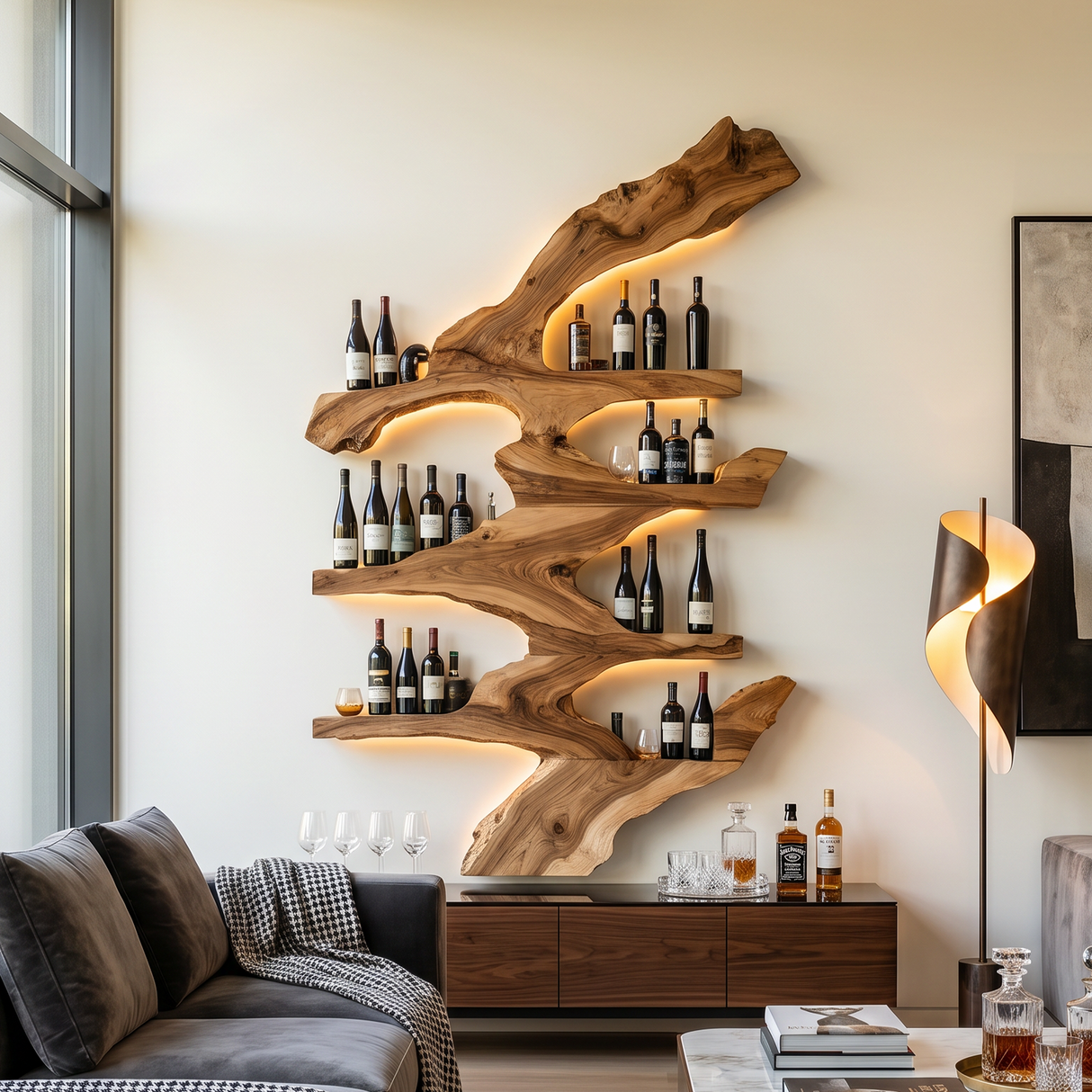 Handcrafted Wine Stand For Kitchen Wine Bottle Rack