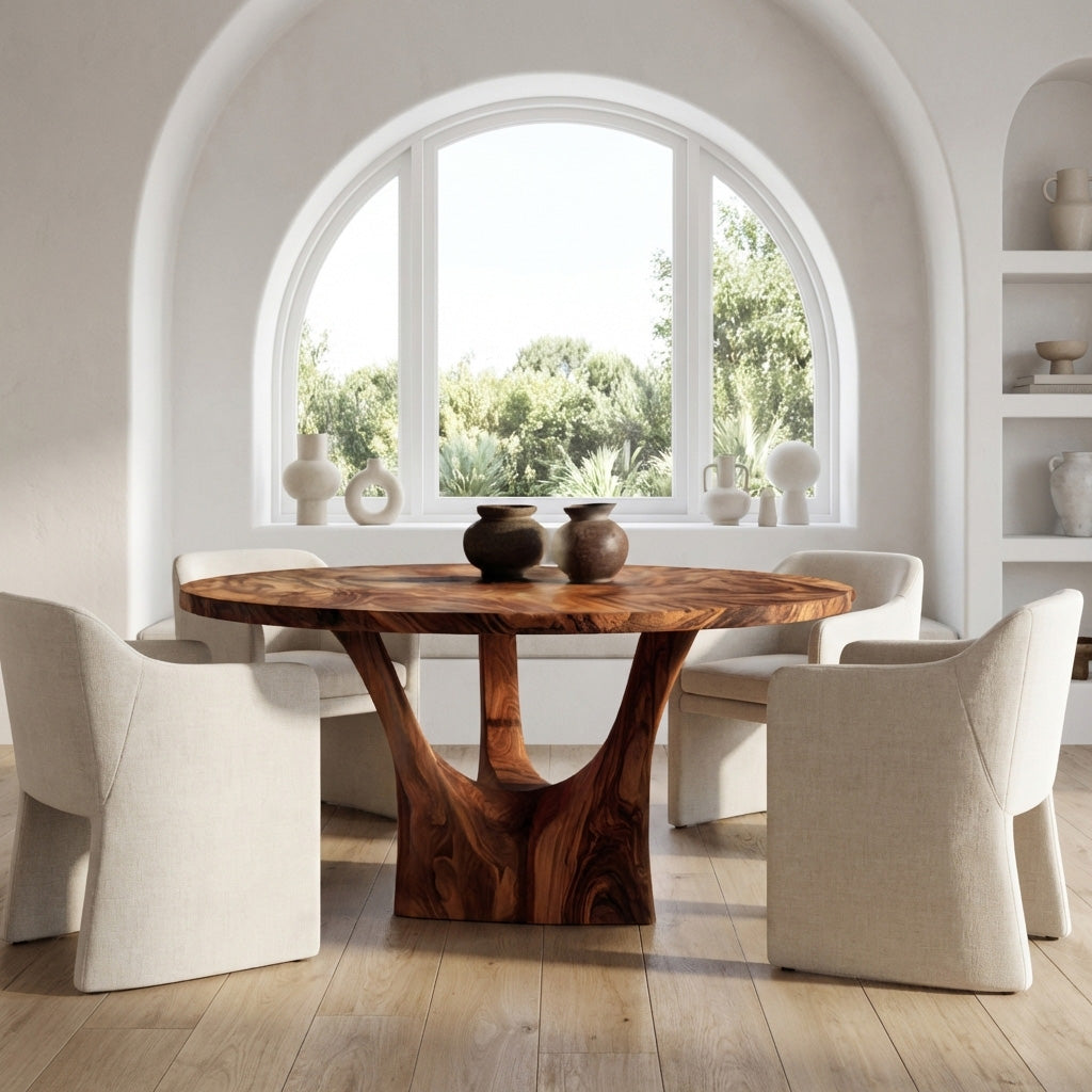 Modern Round Sculptural Dining Table For Kitchen Furniture